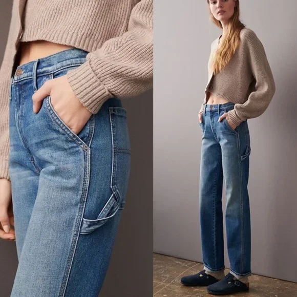 MOTHER High Waisted Utility Pants Jeans 27 - Picture 2 of 10